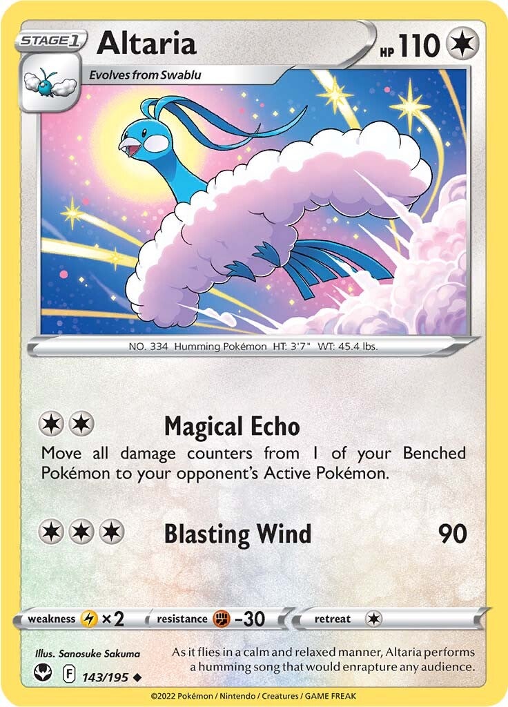 Altaria (143/195) [Sword & Shield: Silver Tempest] | Card Merchant Takapuna