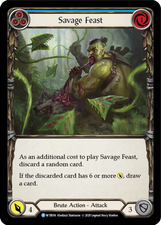 Savage Feast (Blue) [U-WTR016] (Welcome to Rathe Unlimited)  Unlimited Normal | Card Merchant Takapuna