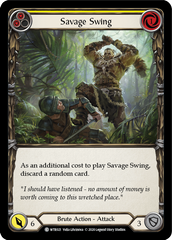 Savage Swing (Yellow) [U-WTR021] (Welcome to Rathe Unlimited)  Unlimited Rainbow Foil | Card Merchant Takapuna