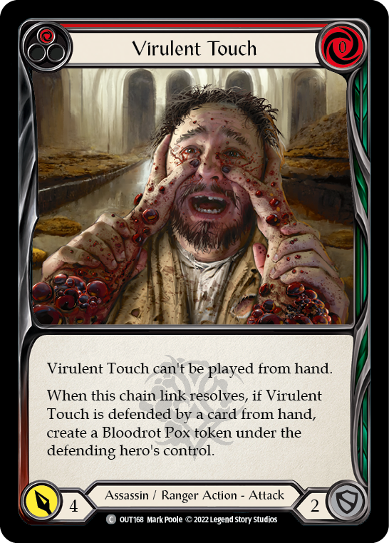 Virulent Touch (Red) [OUT168] (Outsiders)  Rainbow Foil | Card Merchant Takapuna