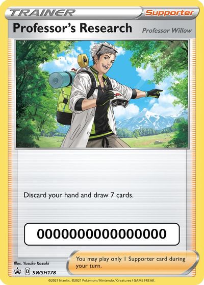 Professor's Research (SWSH178) (Pokemon Go Code) [Sword & Shield: Black Star Promos] | Card Merchant Takapuna