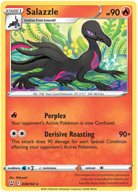 Salazzle (028/163) [Sword & Shield: Battle Styles] | Card Merchant Takapuna