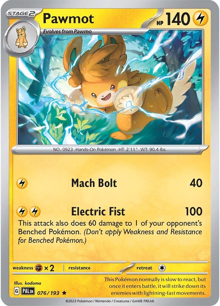 Pawmot (076/193) [Scarlet & Violet: Paldea Evolved] | Card Merchant Takapuna