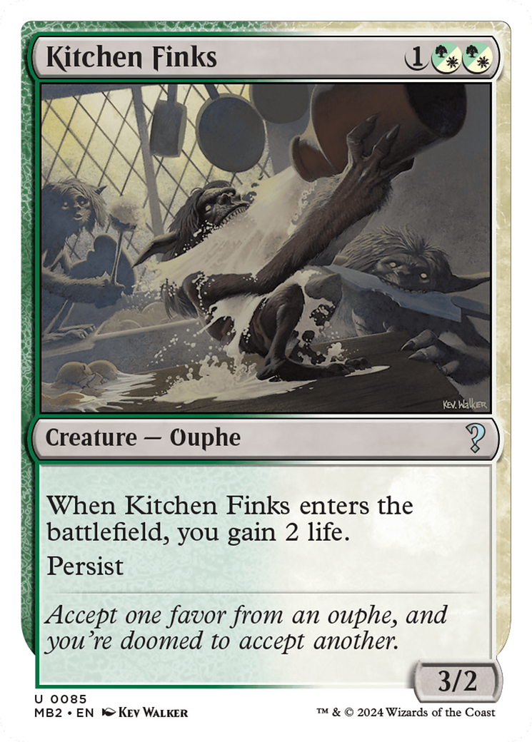 Kitchen Finks (White Border) [Mystery Booster 2] | Card Merchant Takapuna