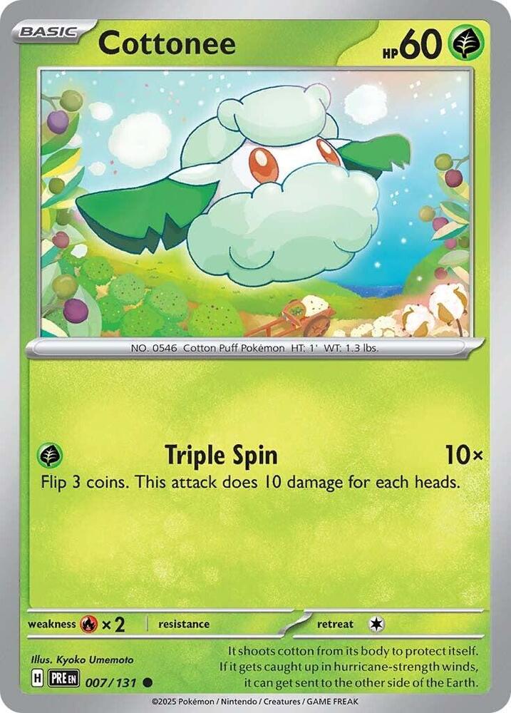 Cottonee (007/131) [Scarlet & Violet: Prismatic Evolutions] | Card Merchant Takapuna