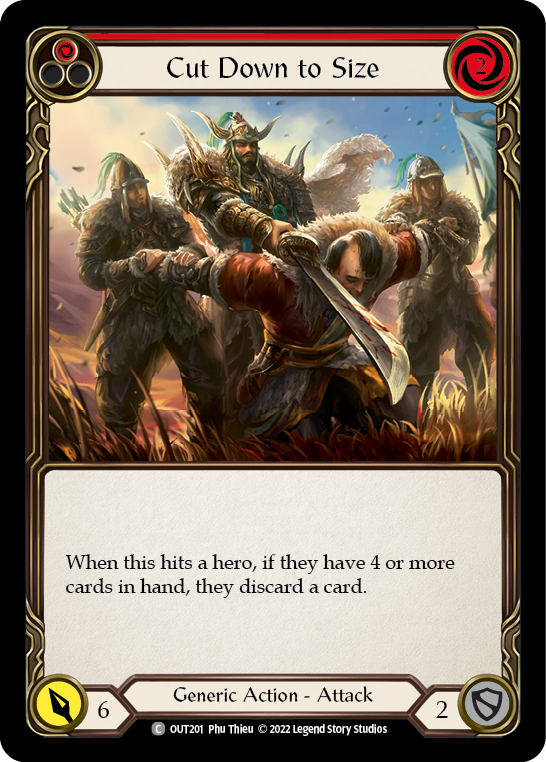 Cut Down to Size (Red) [OUT201] (Outsiders) | Card Merchant Takapuna