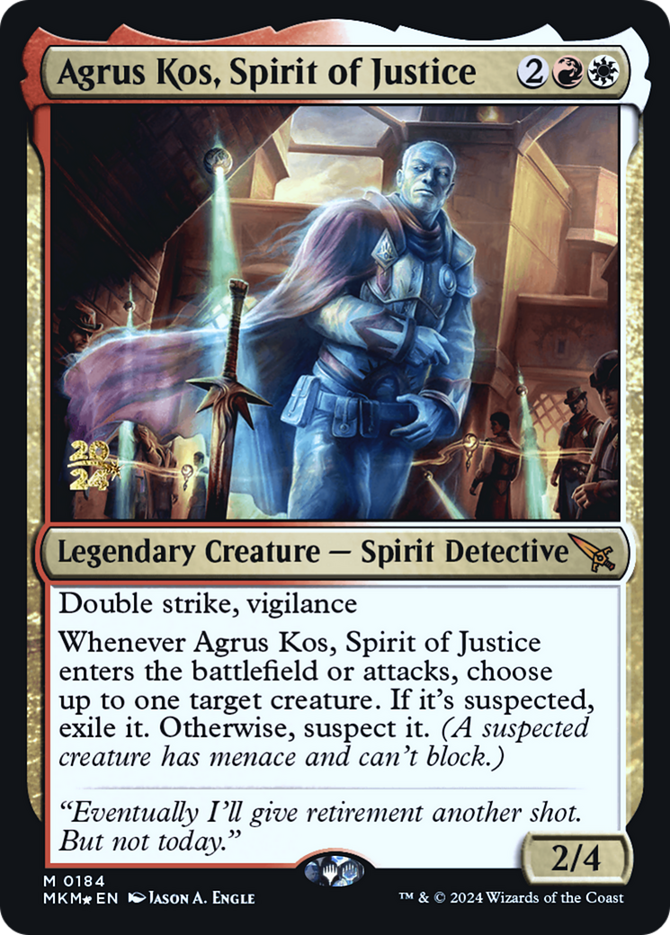 Agrus Kos, Spirit of Justice [Murders at Karlov Manor Prerelease Promos] | Card Merchant Takapuna