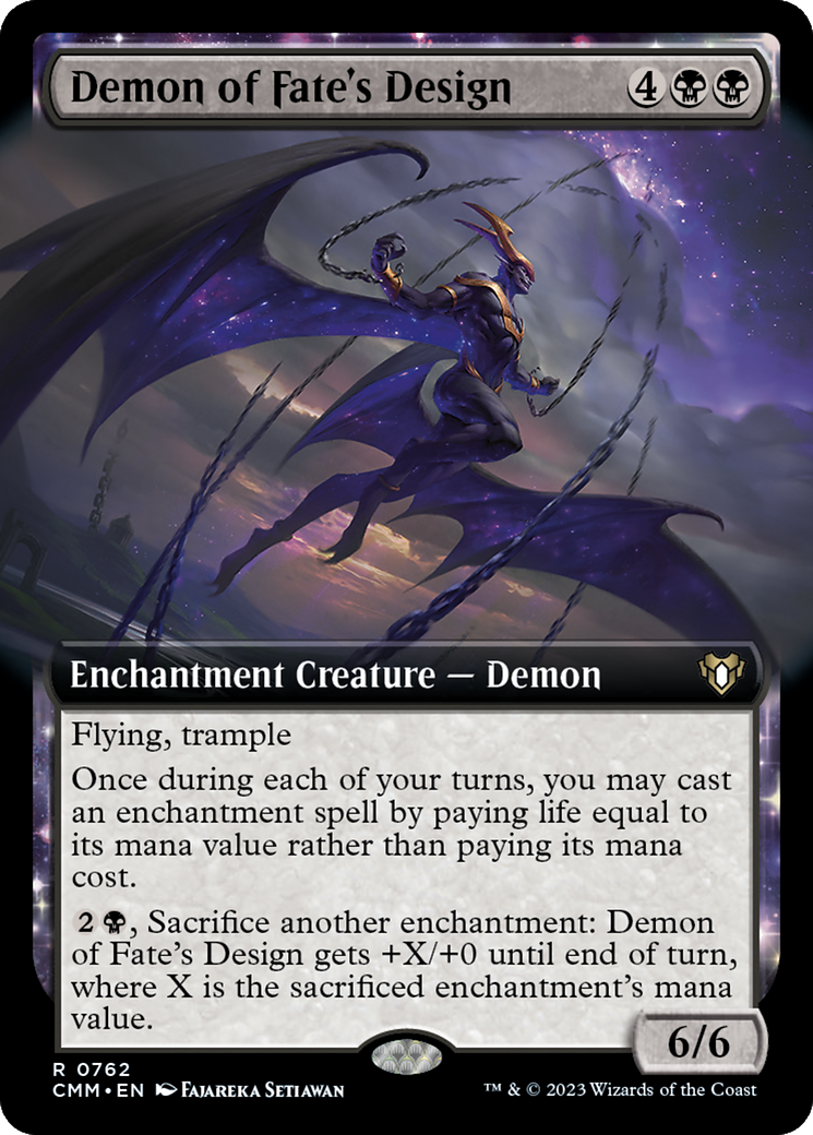 Demon of Fate's Design (Extended Art) [Commander Masters] | Card Merchant Takapuna