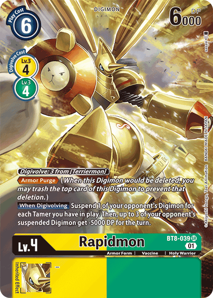 Rapidmon [BT8-039] (Alternate Art) [New Awakening] | Card Merchant Takapuna