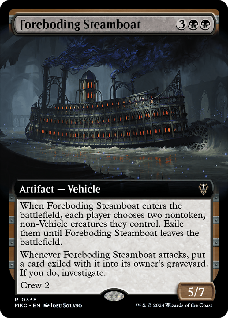 Foreboding Steamboat (Extended Art) [Murders at Karlov Manor Commander] | Card Merchant Takapuna