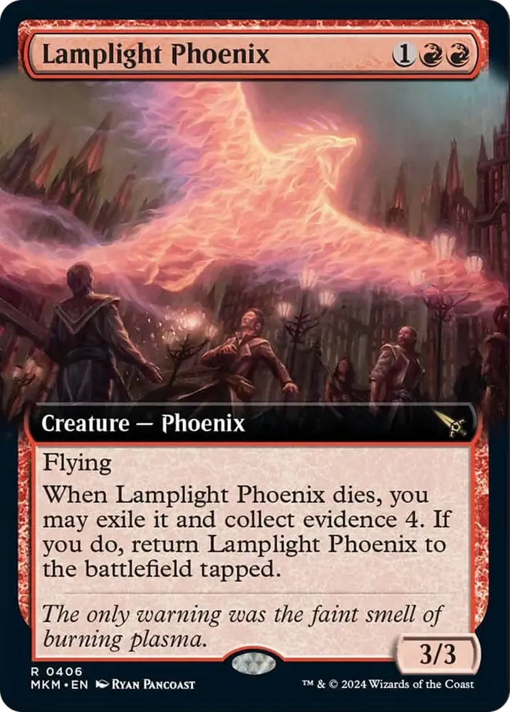 Lamplight Phoenix (Extended Art) [Murders at Karlov Manor] | Card Merchant Takapuna