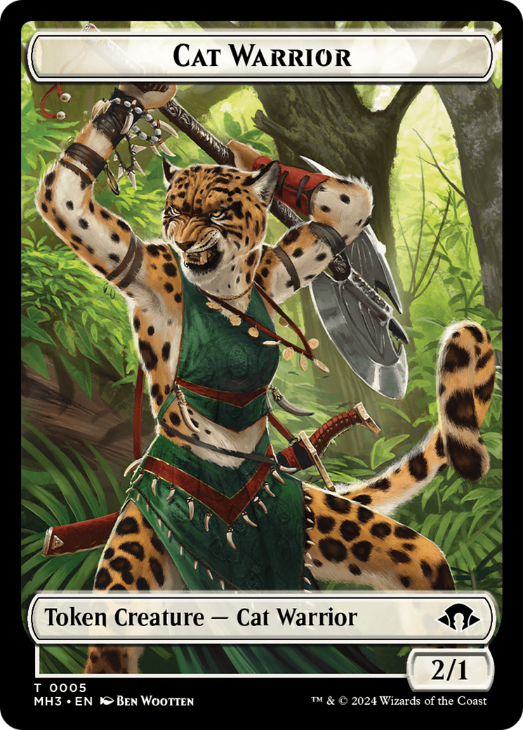 Cat Warrior Token [Modern Horizons 3 Tokens] | Card Merchant Takapuna