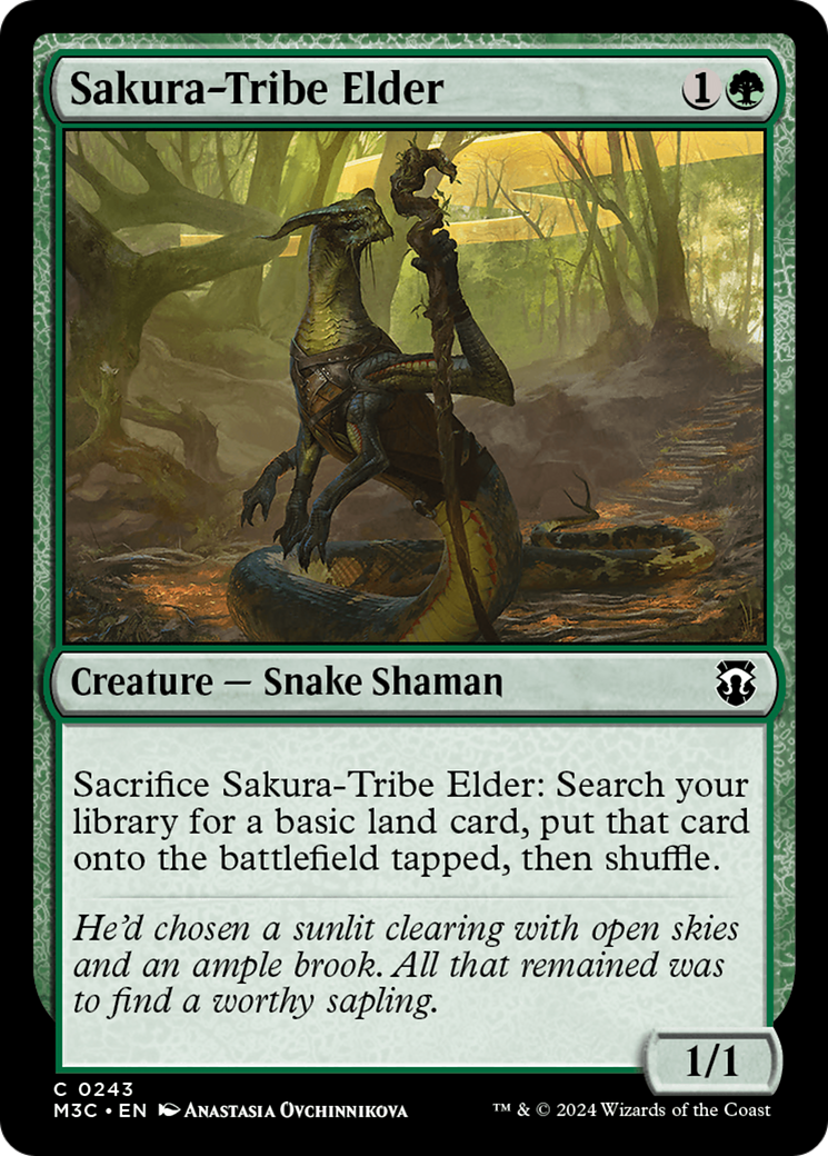 Sakura-Tribe Elder (Ripple Foil) [Modern Horizons 3 Commander] | Card Merchant Takapuna