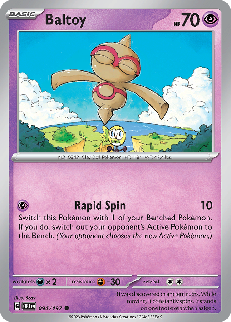 Baltoy (094/197) [Scarlet & Violet: Obsidian Flames] | Card Merchant Takapuna