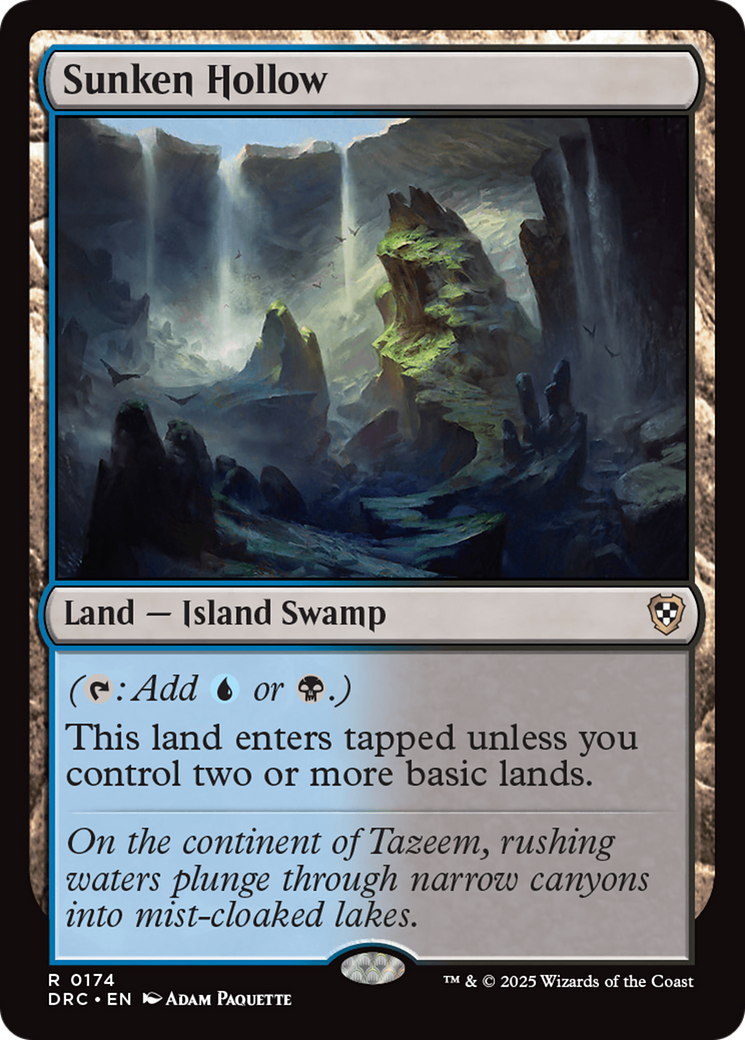 Sunken Hollow [Aetherdrift Commander] | Card Merchant Takapuna