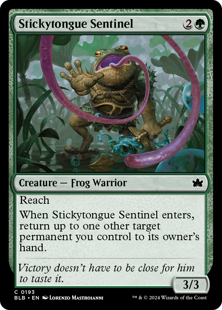 Stickytongue Sentinel [Bloomburrow] | Card Merchant Takapuna