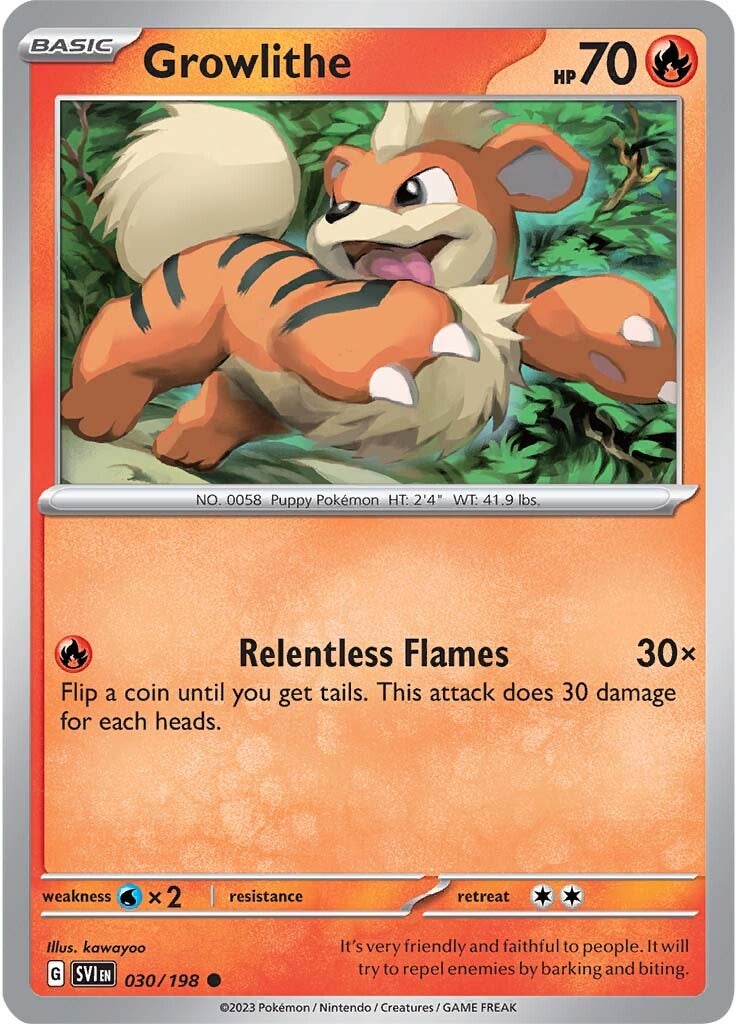 Growlithe (030/198) [Scarlet & Violet: Base Set] | Card Merchant Takapuna