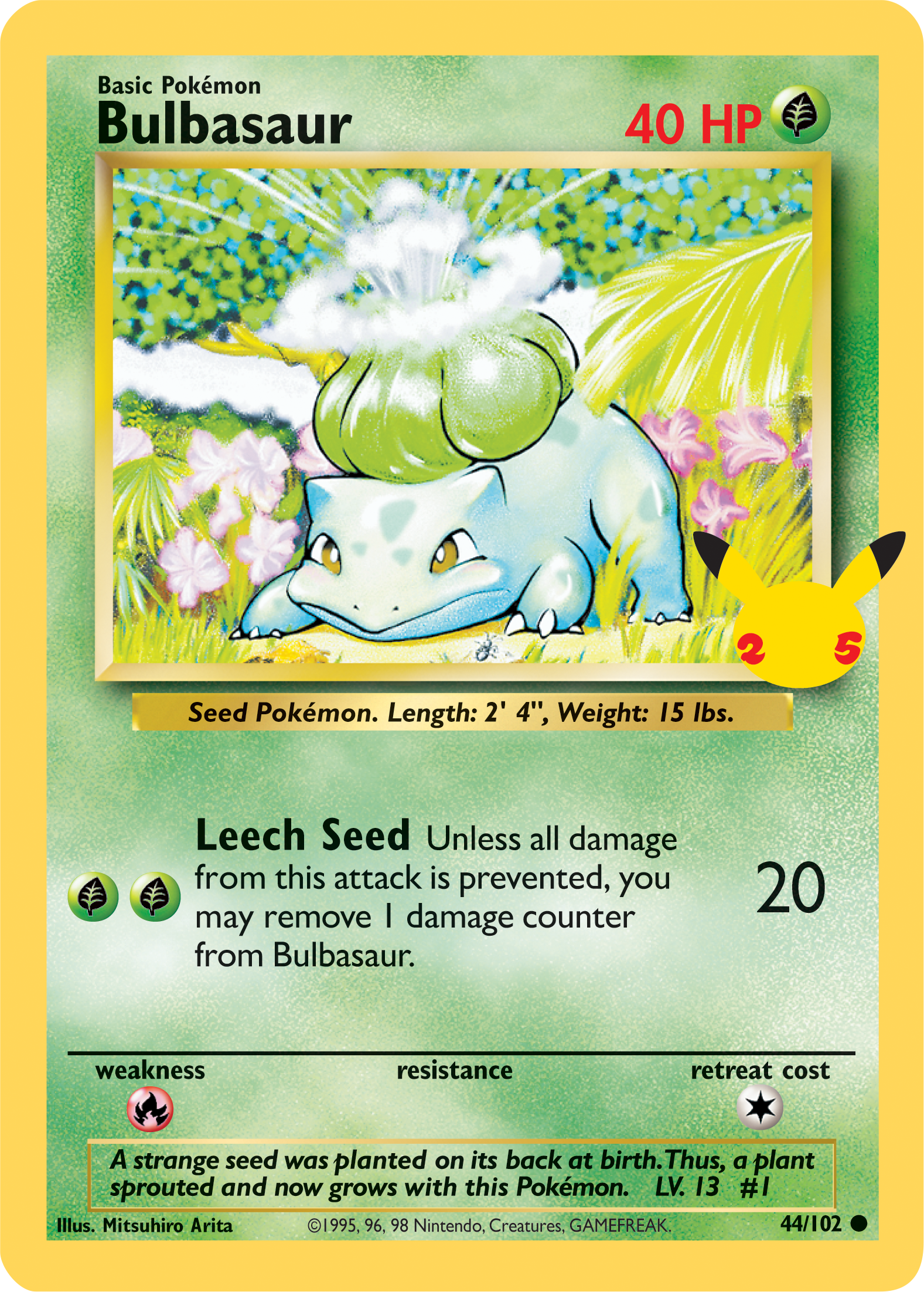 Bulbasaur (44/102) (Jumbo Card) [First Partner Pack] | Card Merchant Takapuna