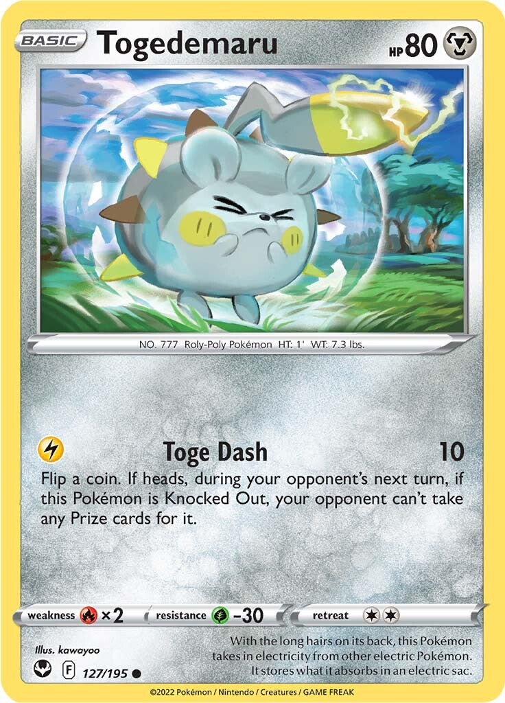 Togedemaru (127/195) [Sword & Shield: Silver Tempest] | Card Merchant Takapuna