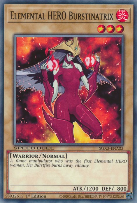 Elemental HERO Burstinatrix [SGX3-ENA03] Common | Card Merchant Takapuna