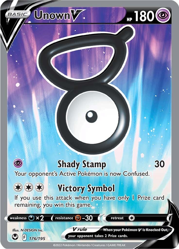 Unown V (176/195) [Sword & Shield: Silver Tempest] | Card Merchant Takapuna