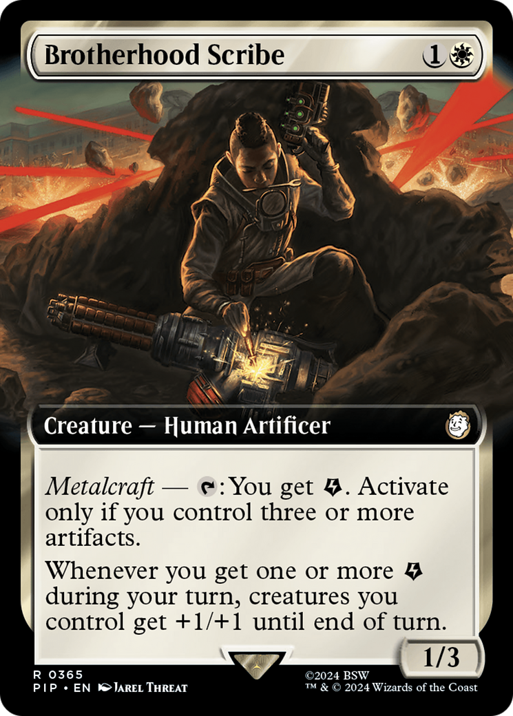 Brotherhood Scribe (Extended Art) [Fallout] | Card Merchant Takapuna