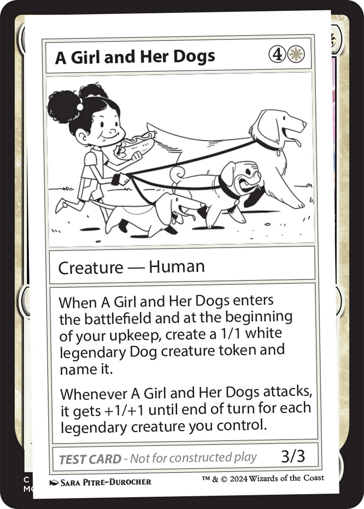 A Girl and Her Dogs [Mystery Booster 2 Playtest Cards] | Card Merchant Takapuna