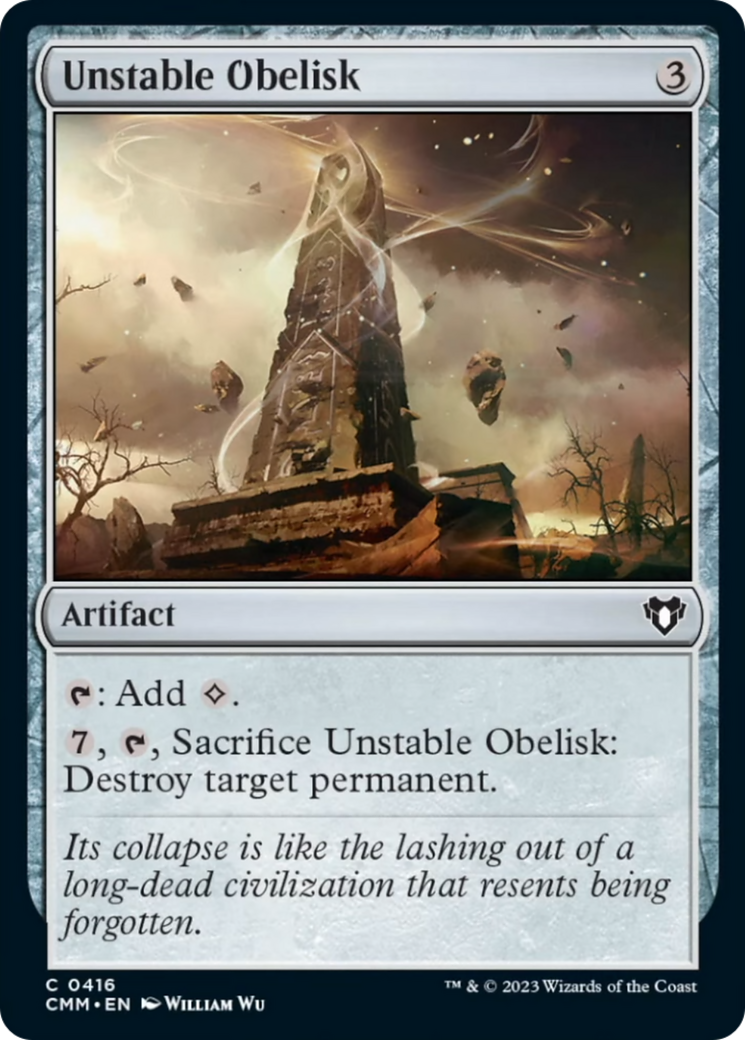 Unstable Obelisk [Commander Masters] | Card Merchant Takapuna