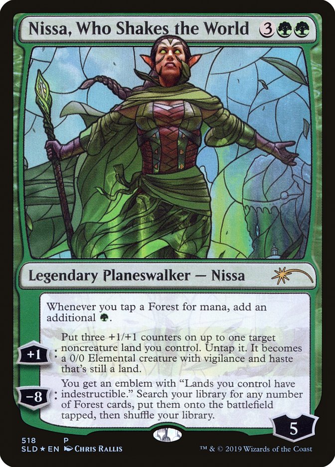 Nissa, Who Shakes the World (Stained Glass) [Secret Lair Drop Promos] | Card Merchant Takapuna