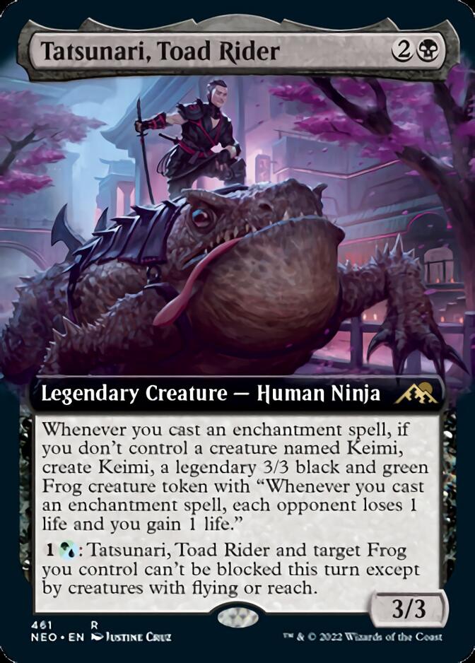 Tatsunari, Toad Rider (Extended Art) [Kamigawa: Neon Dynasty] | Card Merchant Takapuna