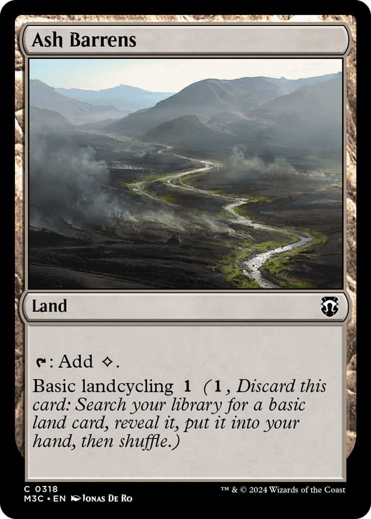 Ash Barrens (Ripple Foil) [Modern Horizons 3 Commander] | Card Merchant Takapuna