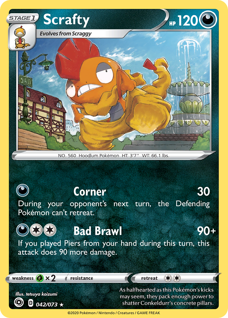 Scrafty (042/073) [Sword & Shield: Champion's Path] | Card Merchant Takapuna