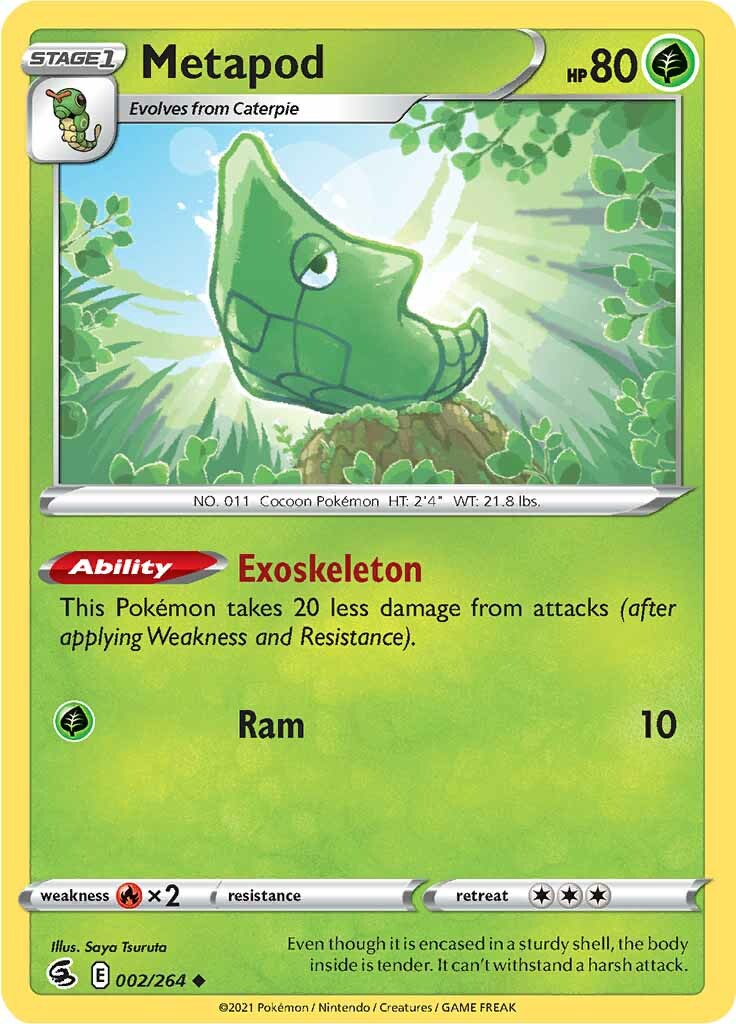 Metapod (002/264) [Sword & Shield: Fusion Strike] | Card Merchant Takapuna