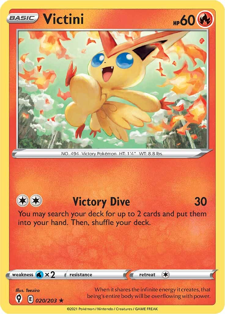 Victini (020/203) [Sword & Shield: Evolving Skies] | Card Merchant Takapuna