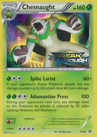 Chesnaught (XY68) (Staff) [XY: Black Star Promos] | Card Merchant Takapuna