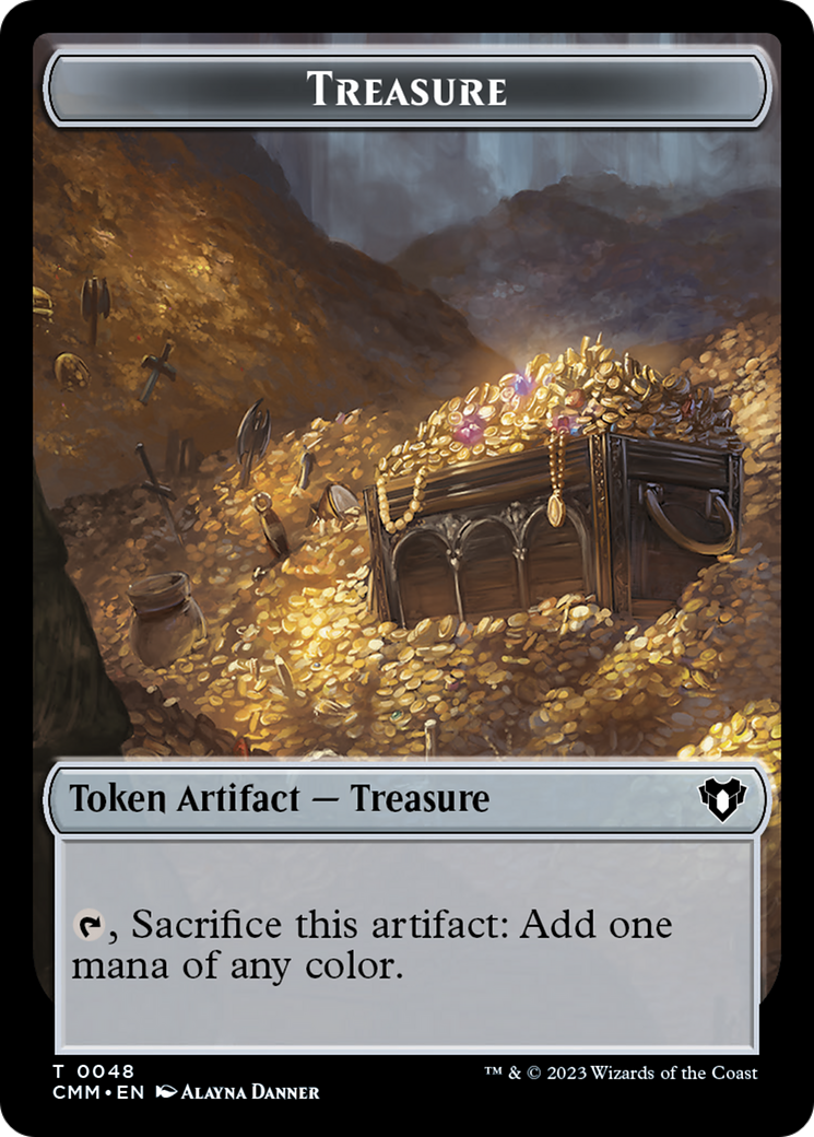 Treasure // Dragon (0020) Double-Sided Token [Commander Masters Tokens] | Card Merchant Takapuna