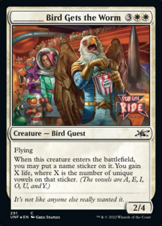 _____ Bird Gets the Worm (Galaxy Foil) [Unfinity] | Card Merchant Takapuna