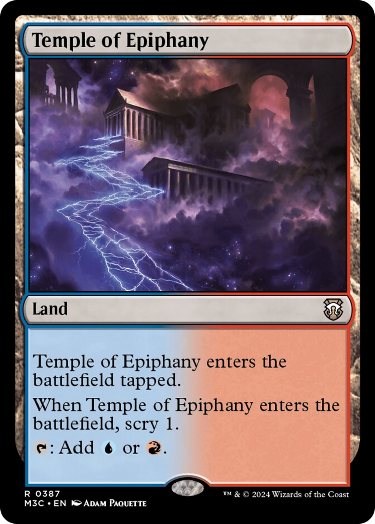 Temple of Epiphany (Ripple Foil) [Modern Horizons 3 Commander] | Card Merchant Takapuna