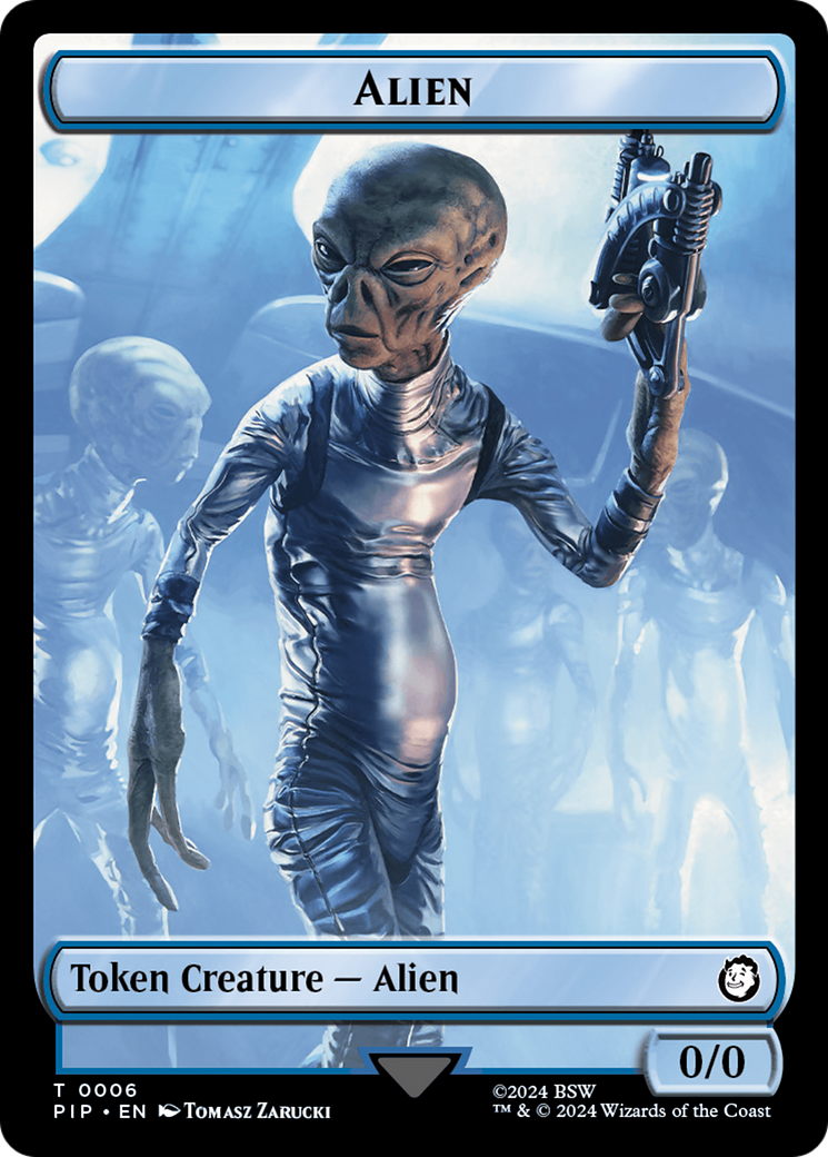 Food (0014) // Alien Double-Sided Token [Fallout Tokens] | Card Merchant Takapuna