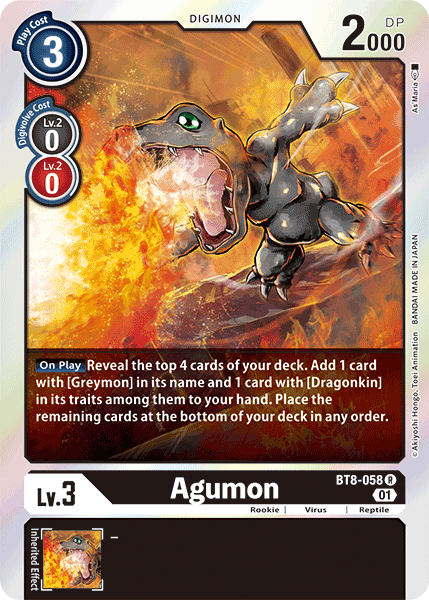 Agumon [BT8-058] [New Awakening] | Card Merchant Takapuna