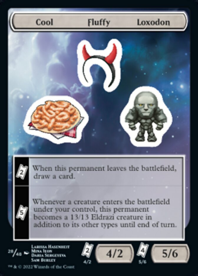 Cool Fluffy Loxodon [Unfinity Stickers] | Card Merchant Takapuna