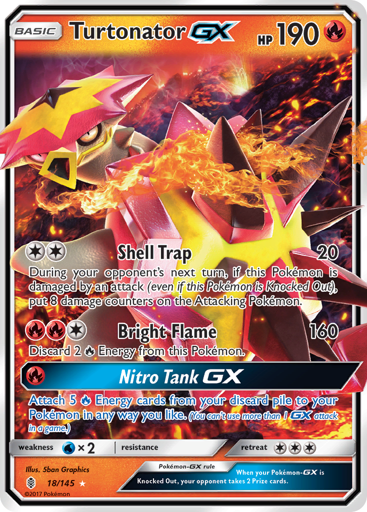 Turtonator GX (18/145) [Sun & Moon: Guardians Rising] | Card Merchant Takapuna