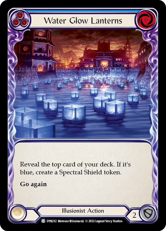 Water Glow Lanterns (Blue) [DYN232] (Dynasty)  Rainbow Foil | Card Merchant Takapuna