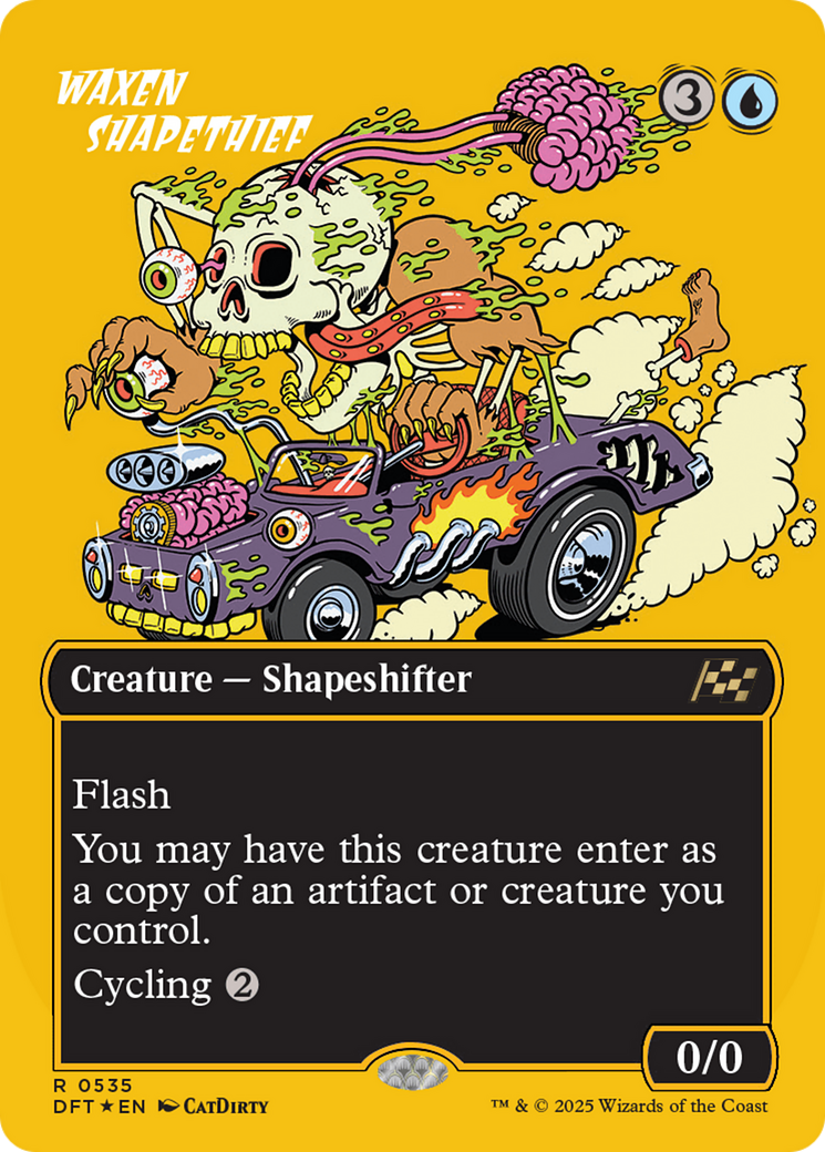 Waxen Shapethief (Borderless) (First-Place Foil) [Aetherdrift] | Card Merchant Takapuna