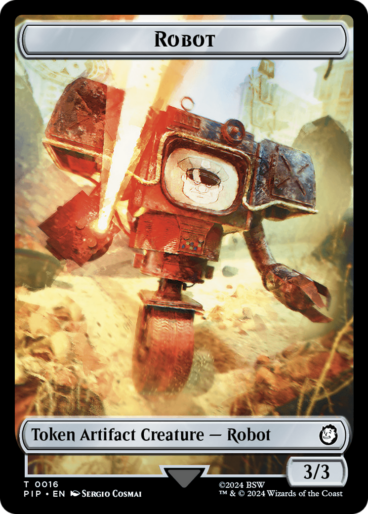 Energy Reserve // Robot Double-Sided Token [Fallout Tokens] | Card Merchant Takapuna