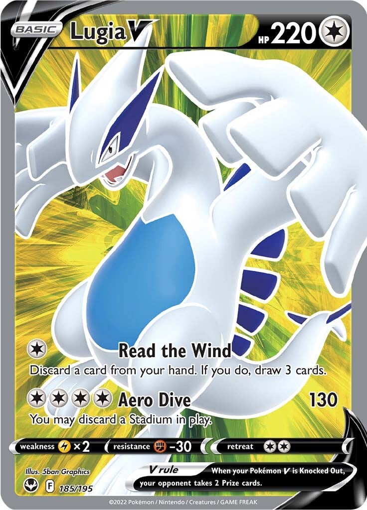 Lugia V (185/195) [Sword & Shield: Silver Tempest] | Card Merchant Takapuna