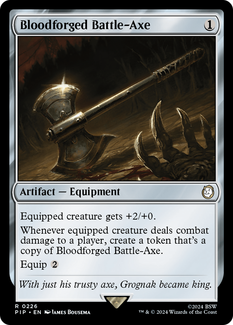 Bloodforged Battle-Axe [Fallout] | Card Merchant Takapuna