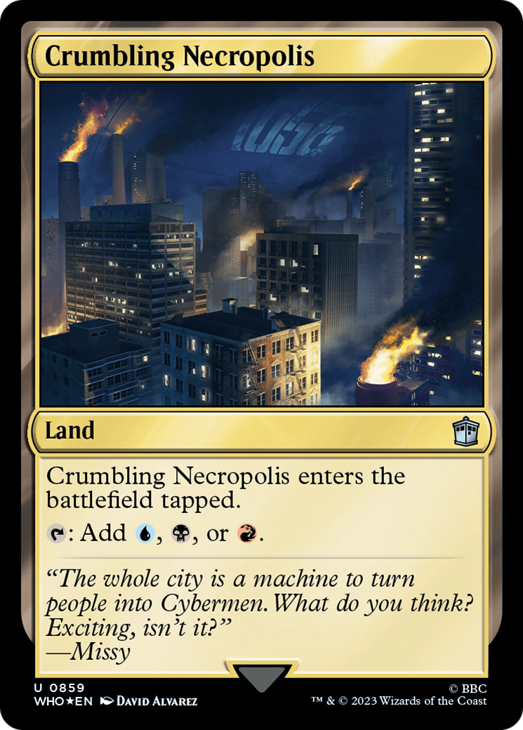 Crumbling Necropolis (Surge Foil) [Doctor Who] | Card Merchant Takapuna