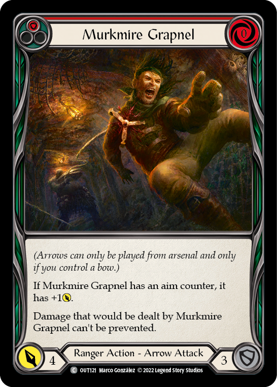 Murkmire Grapnel (Red) [OUT121] (Outsiders)  Rainbow Foil | Card Merchant Takapuna