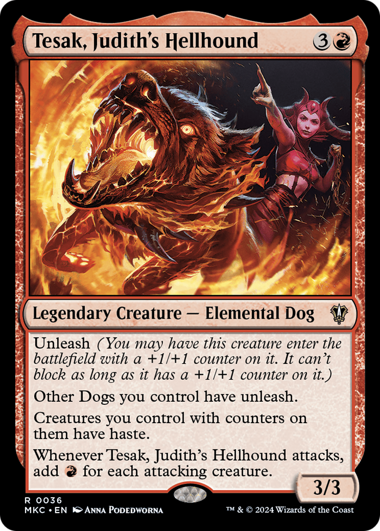 Tesak, Judith's Hellhound [Murders at Karlov Manor Commander] | Card Merchant Takapuna